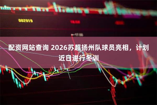 配资网站查询 2026苏超扬州队球员亮相，计划近日进行冬训